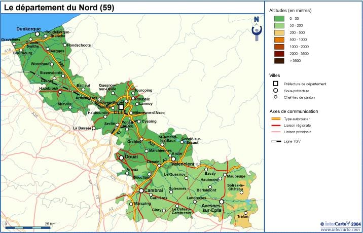 स्थलाकृतिक नक्शे के लिले